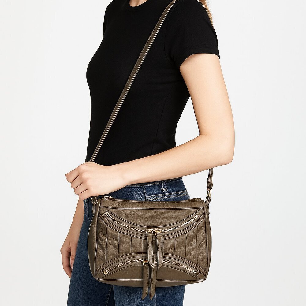 Treesje Beije Light Brown Metro Shoulder Bag